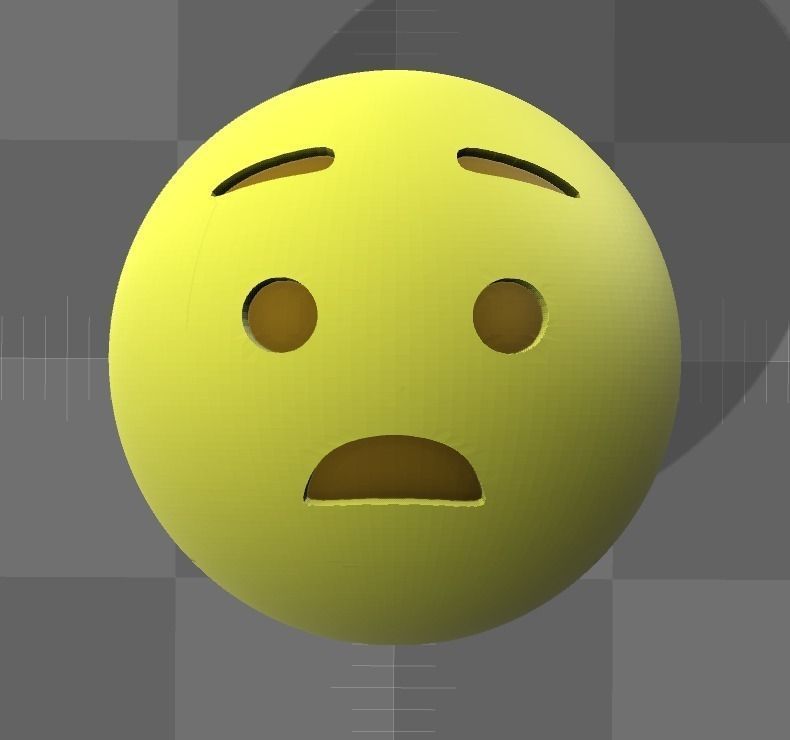 Emoji emoticion with sad face 3D print model