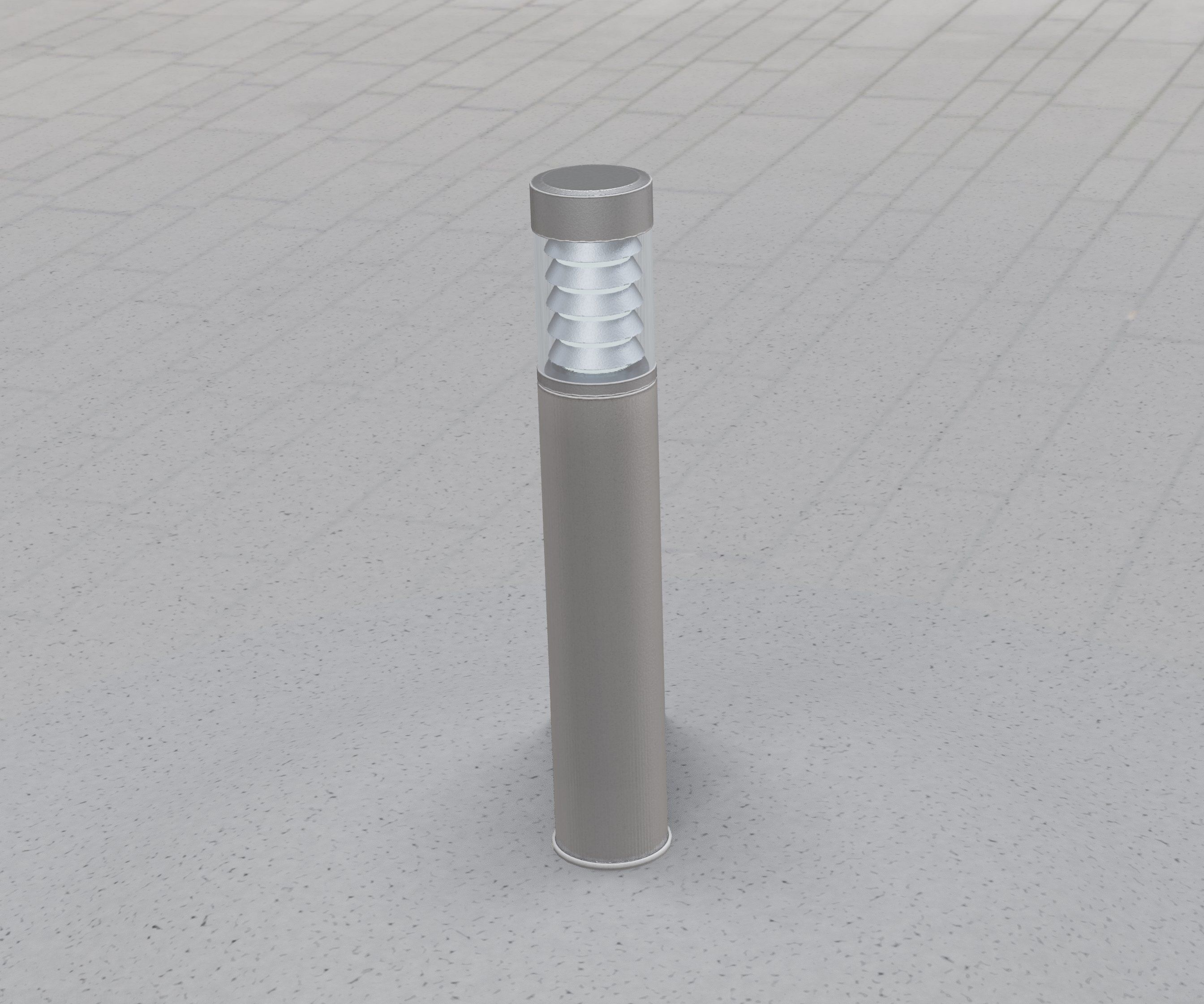 Low-Poly Basic Light Column 17 - Street Light Set-9 Low-poly 3D model_49