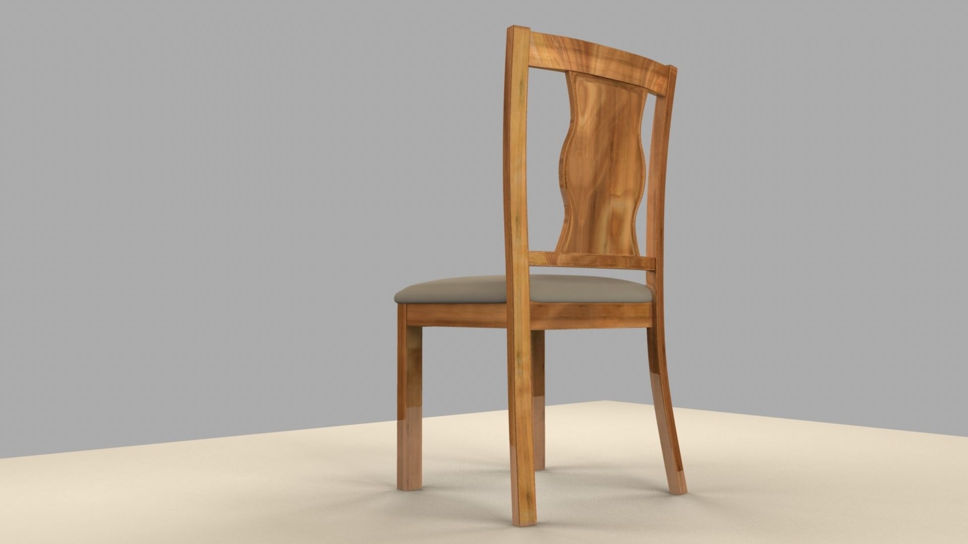 Chair with gold damask pattern 3D model_18