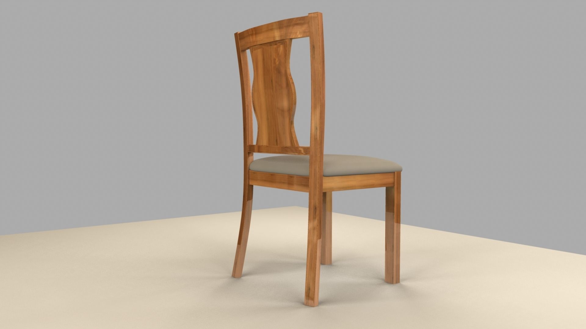 Chair with gold damask pattern 3D model_19