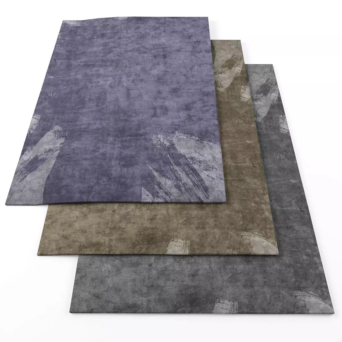 Rugs-730 three rugs Low-poly 3D model_0