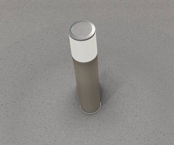 Low-Poly Basic Light Column 18 - Street Light Set-9 Low-poly 3D model
