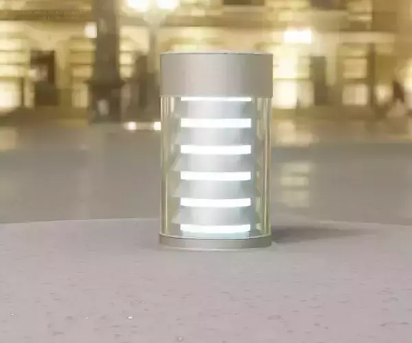 Low-Poly Basic Light Column 1 - Street Light Set-9 Low-poly 3D model