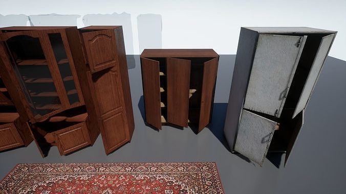 Post Soviet Furniture UE4 Low-poly 3D model 5