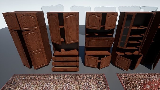 Post Soviet Furniture UE4 Low-poly 3D model 4