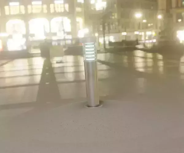 Low-Poly Basic Light Column 20 - Street Light Set-9 Low-poly 3D model