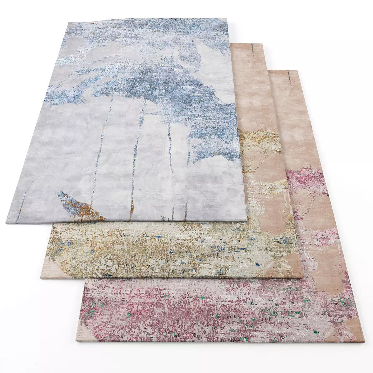 Rugs-735 three rugs Low-poly 3D model_0