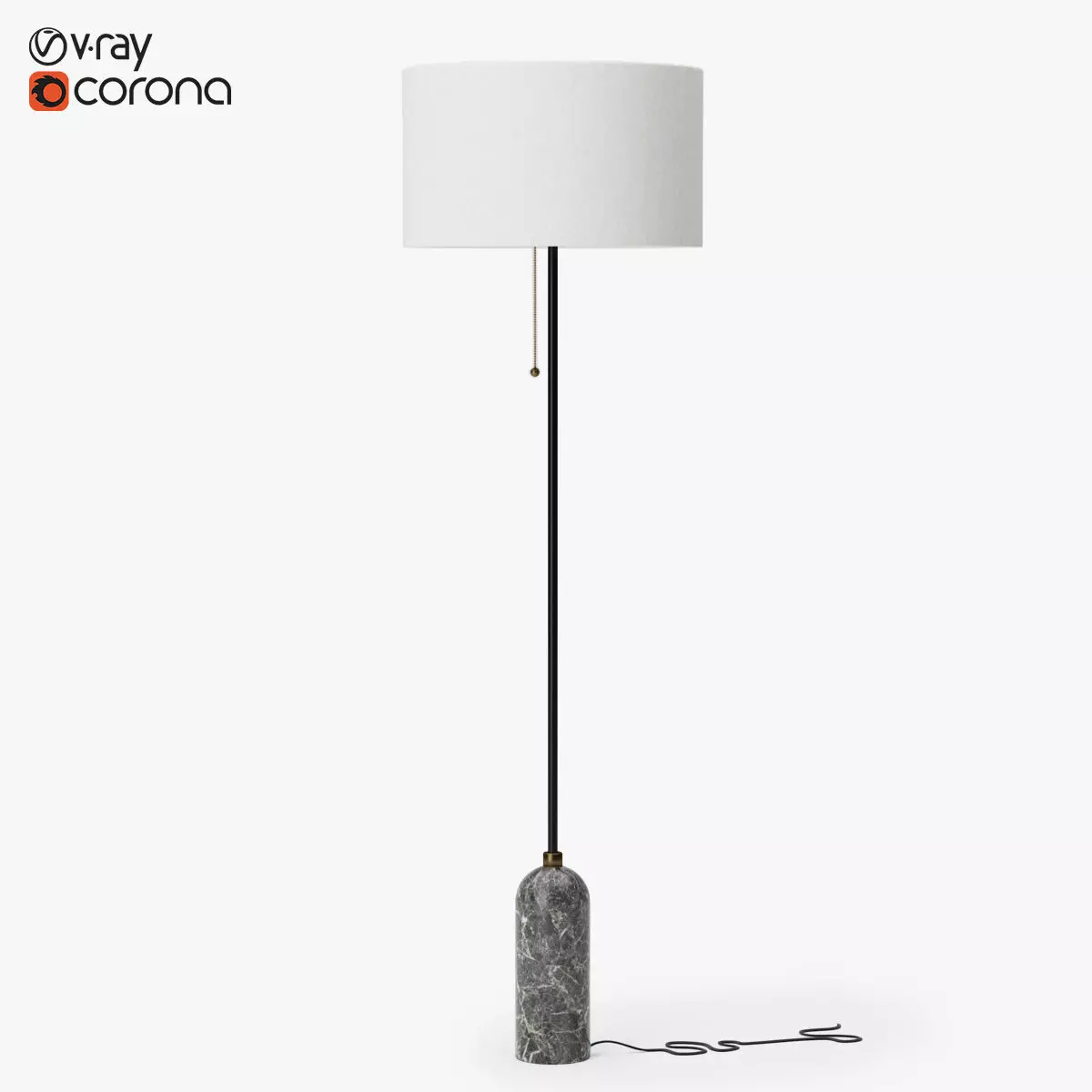 Gubi Gravity Floor Lamp 3D model_0