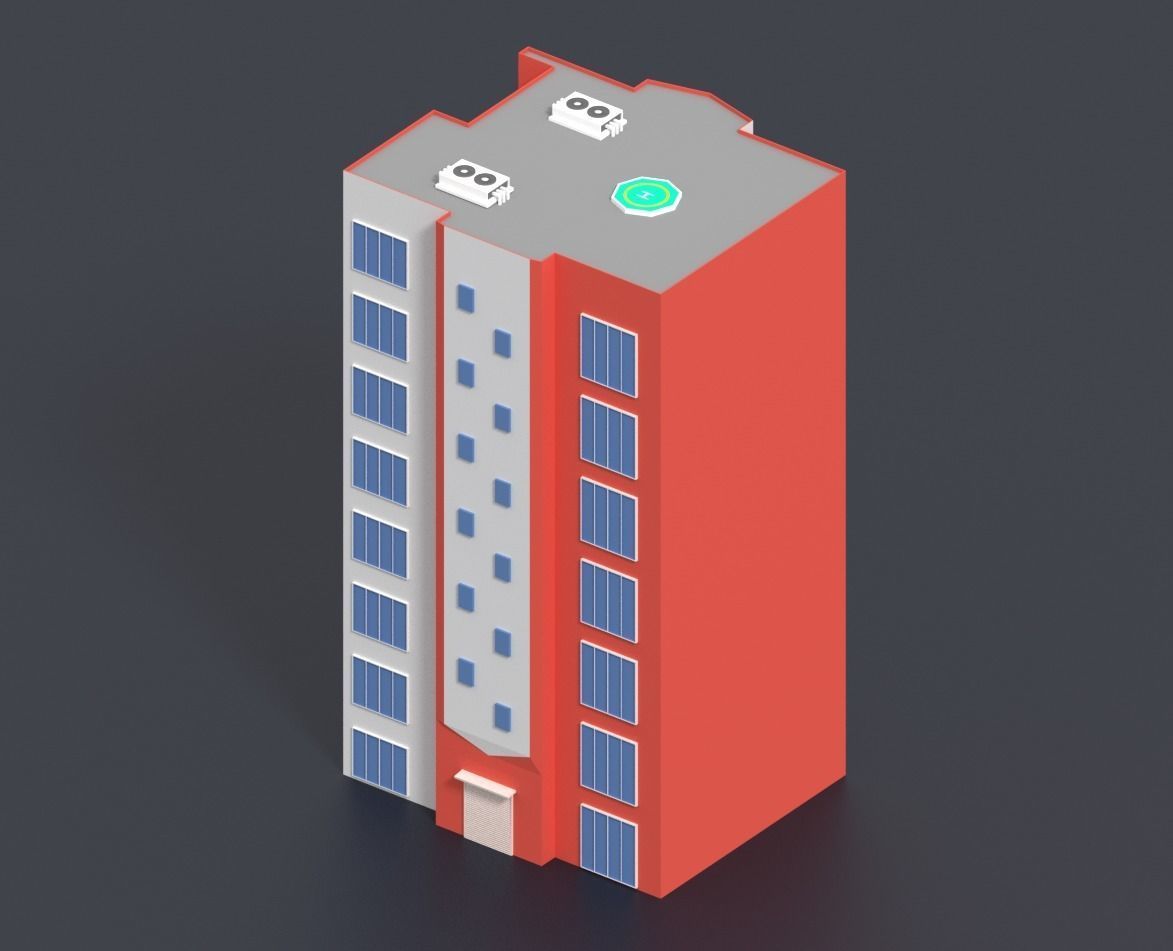 Low Poly City Pack Low-poly 3D model_45