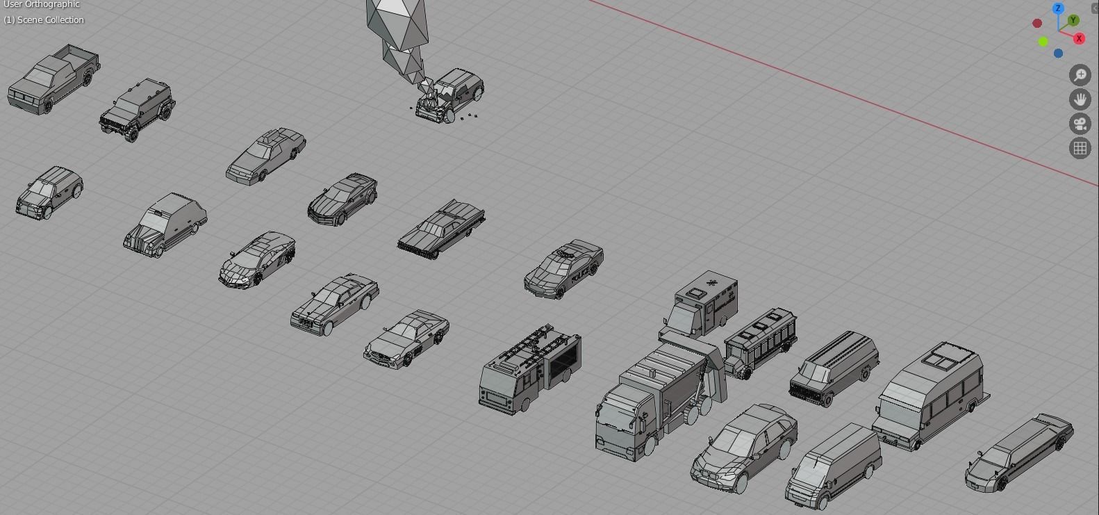 Low Poly City Pack Low-poly 3D model_111