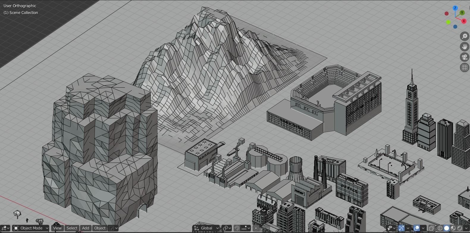 Low Poly City Pack Low-poly 3D model_115