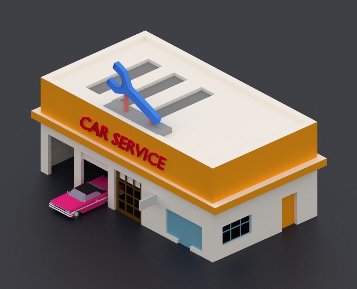 Low Poly City Pack Low-poly 3D model_52