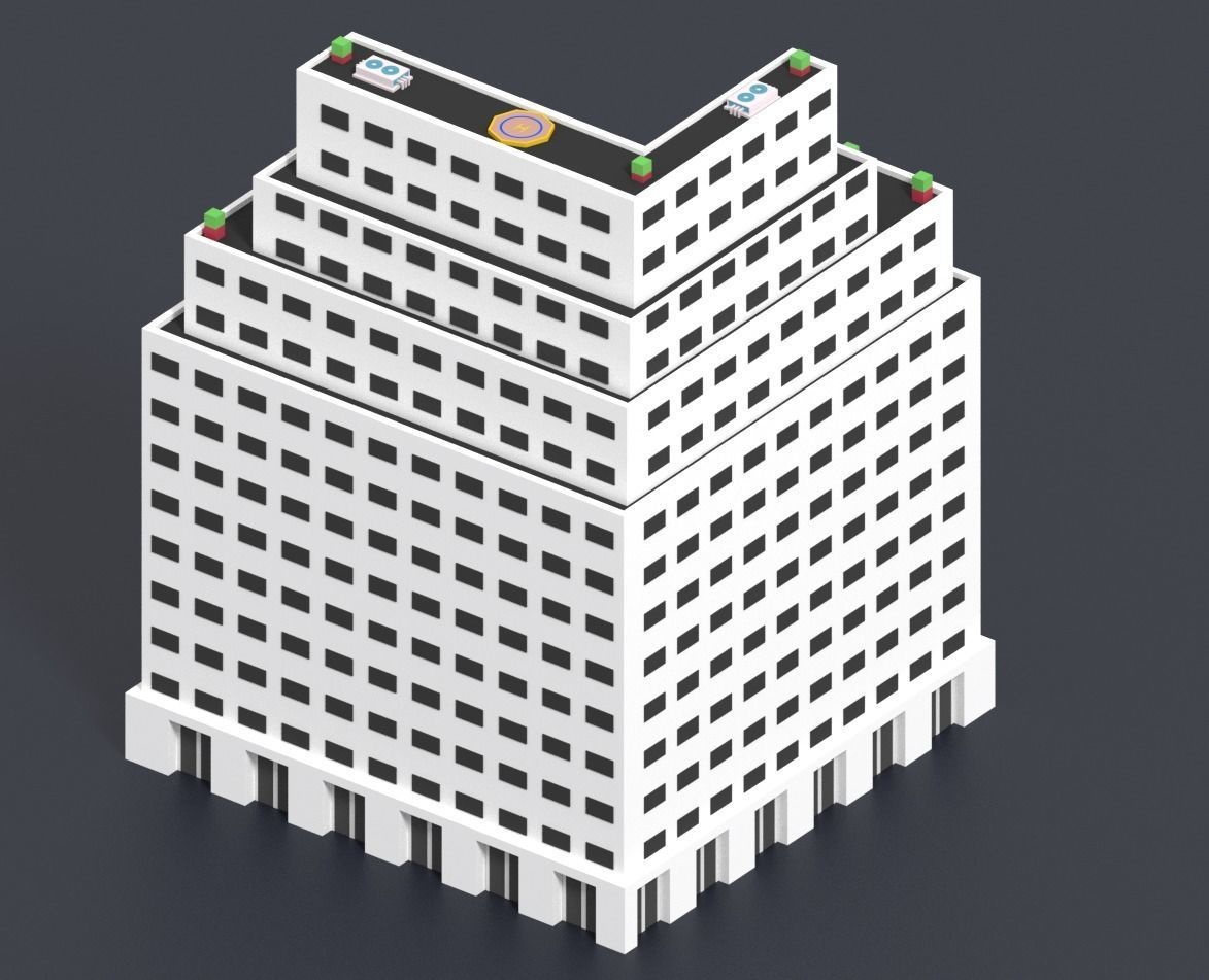 Low Poly City Pack Low-poly 3D model_6