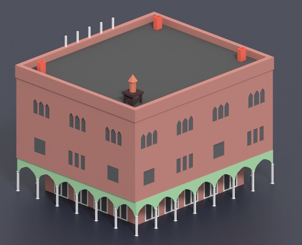 Low Poly City Pack Low-poly 3D model_21