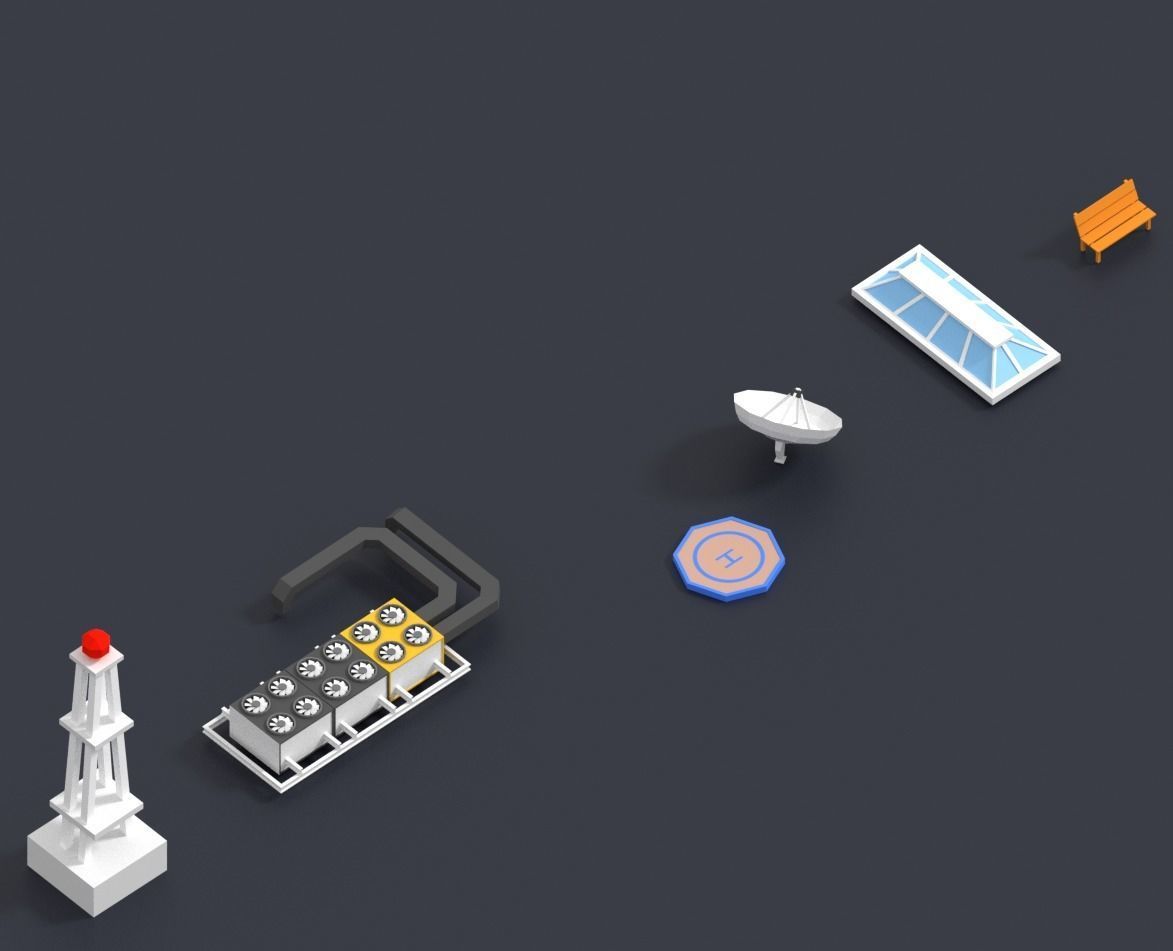 Low Poly City Pack Low-poly 3D model_100