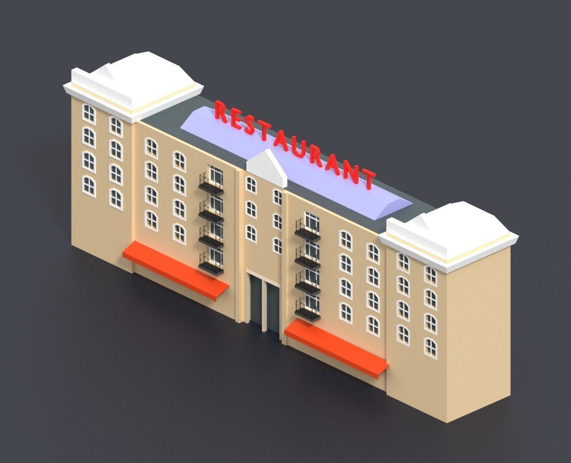 Low Poly City Pack Low-poly 3D model_9