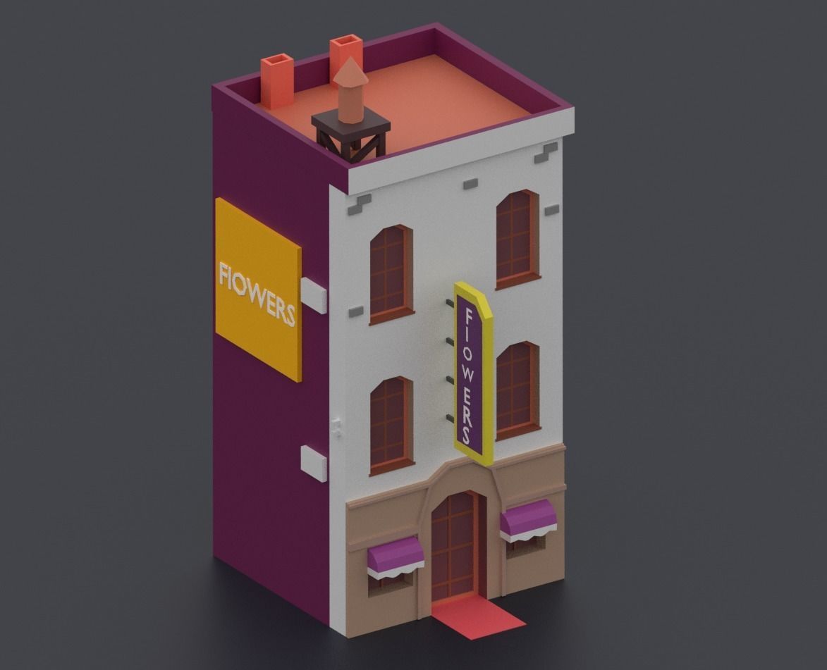 Low Poly City Pack Low-poly 3D model_31