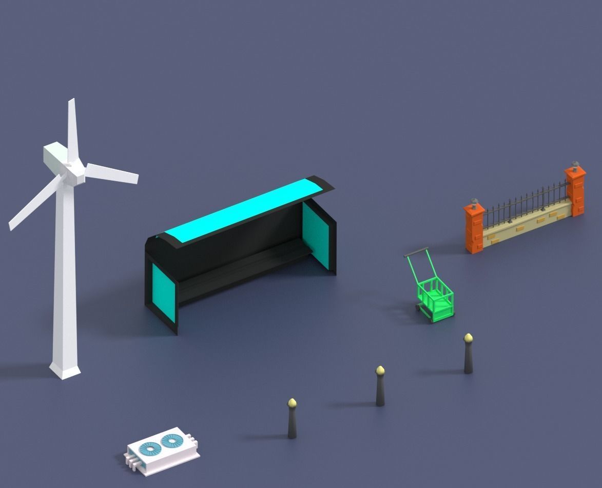 Low Poly City Pack Low-poly 3D model_104