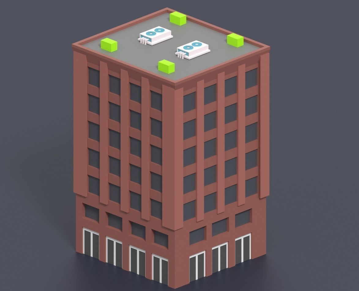 Low Poly City Pack Low-poly 3D model_16