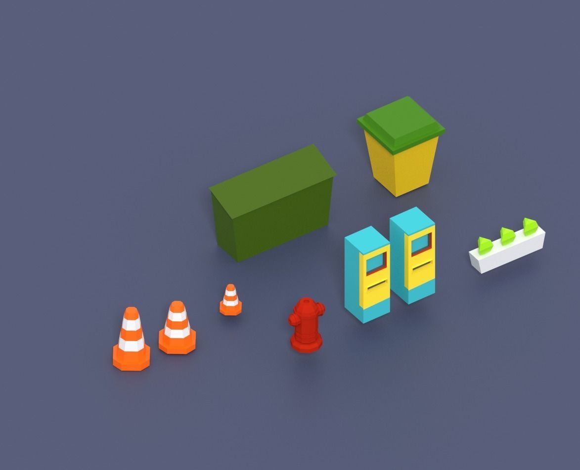 Low Poly City Pack Low-poly 3D model_96