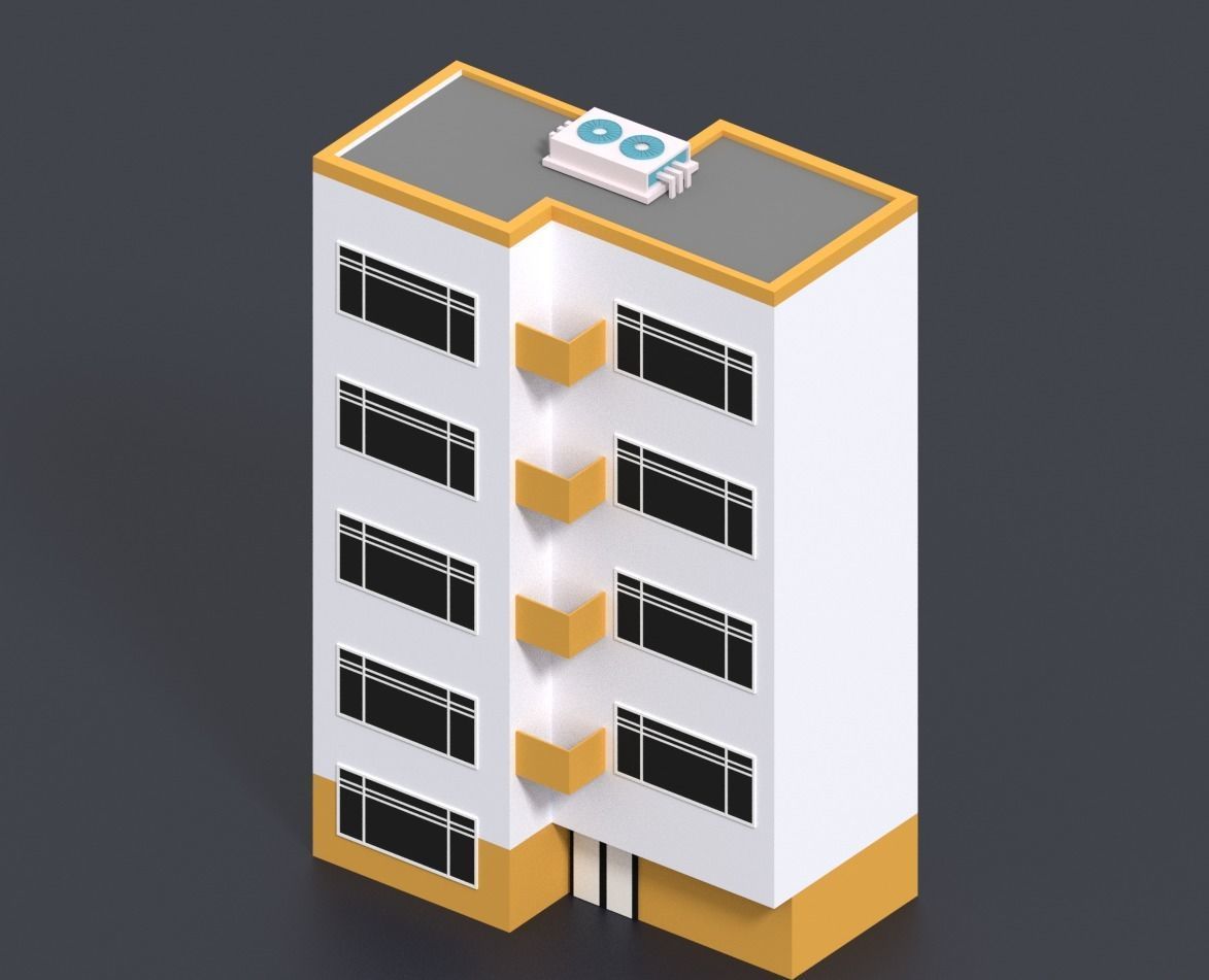 Low Poly City Pack Low-poly 3D model_61