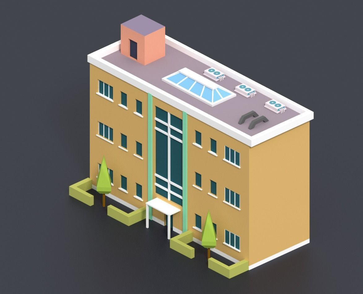 Low Poly City Pack Low-poly 3D model_49