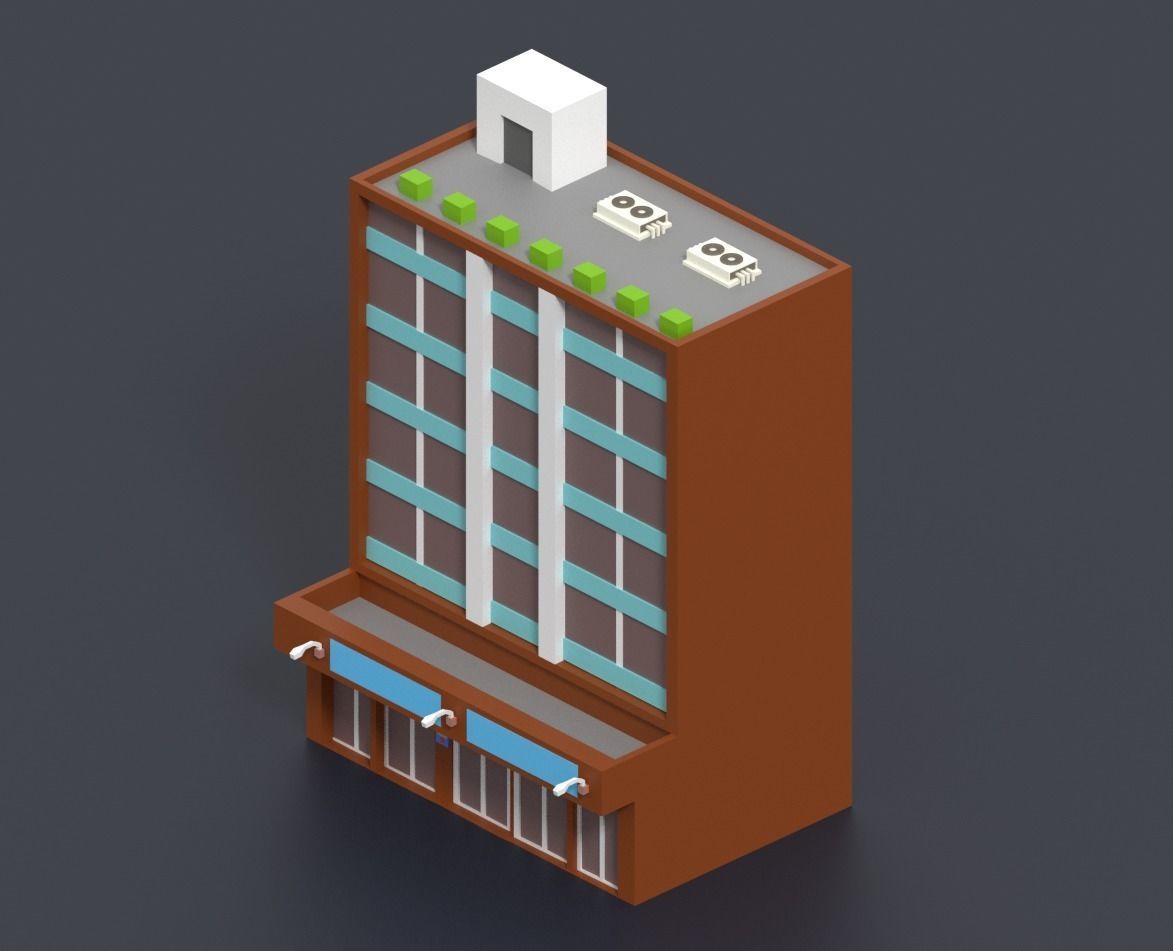Low Poly City Pack Low-poly 3D model_18