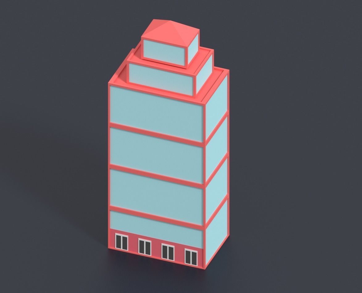 Low Poly City Pack Low-poly 3D model_43