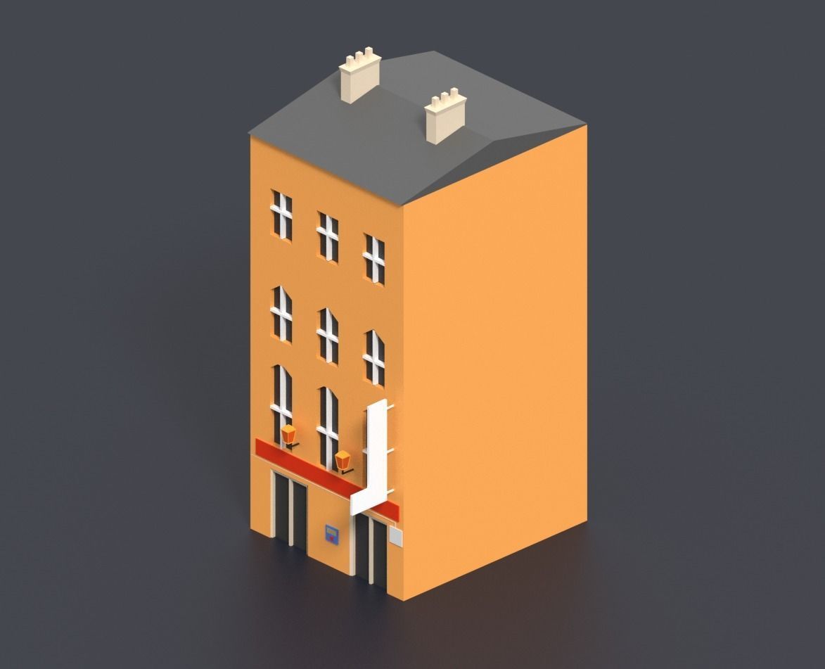 Low Poly City Pack Low-poly 3D model_28