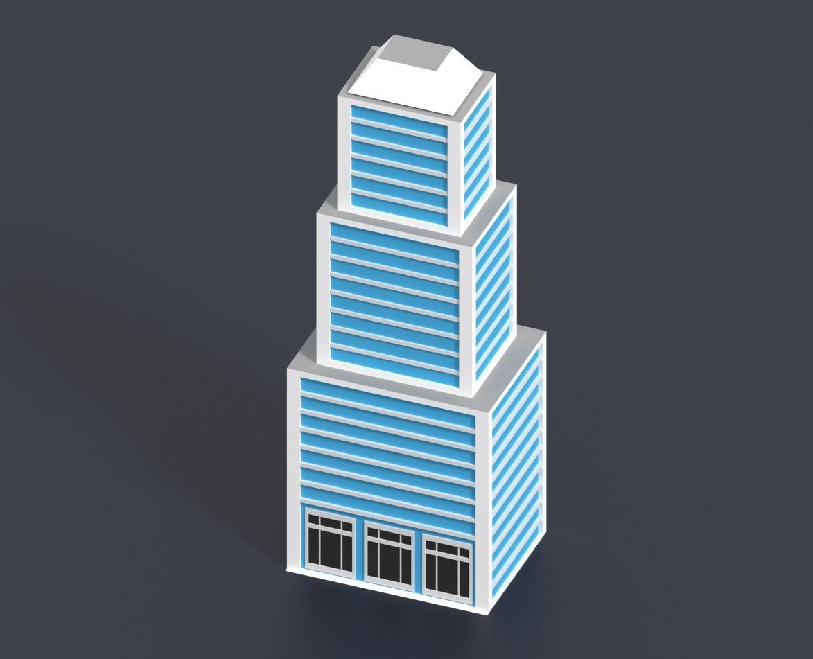 Low Poly City Pack Low-poly 3D model_27