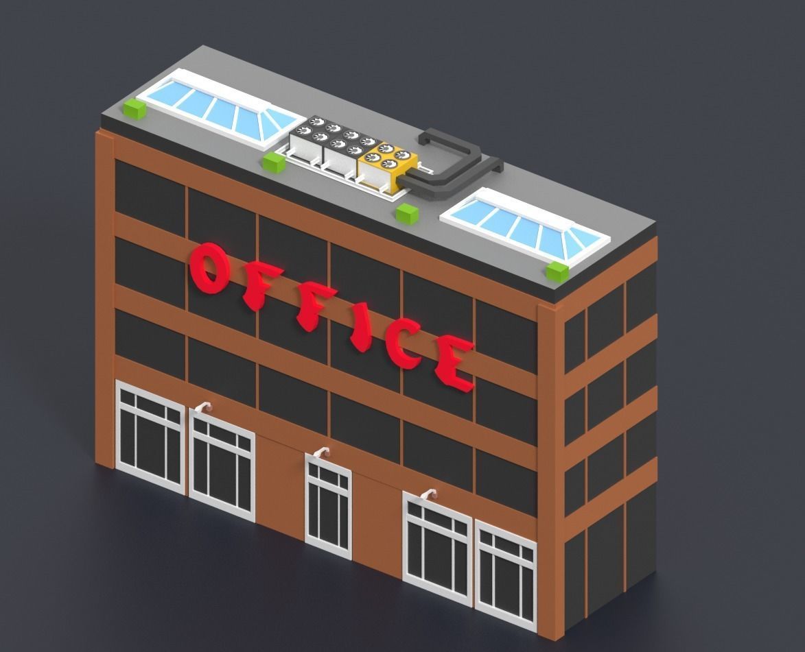 Low Poly City Pack Low-poly 3D model_64