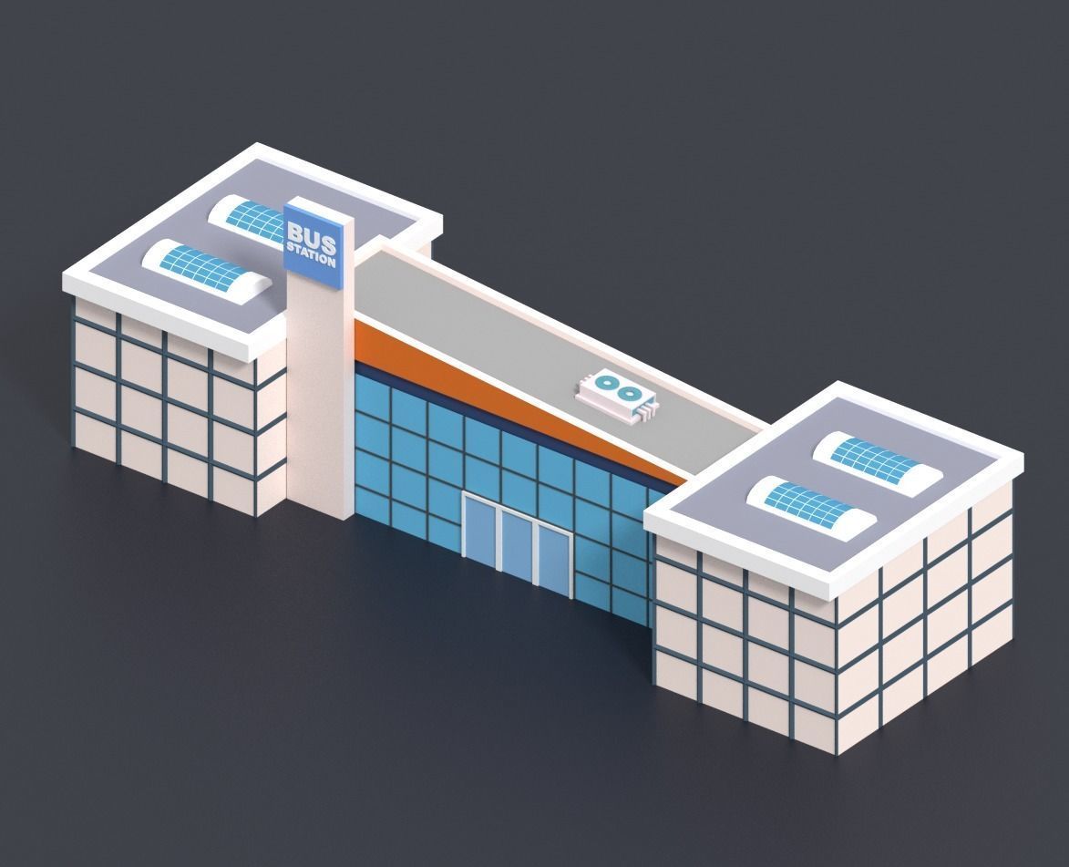 Low Poly City Pack Low-poly 3D model_12