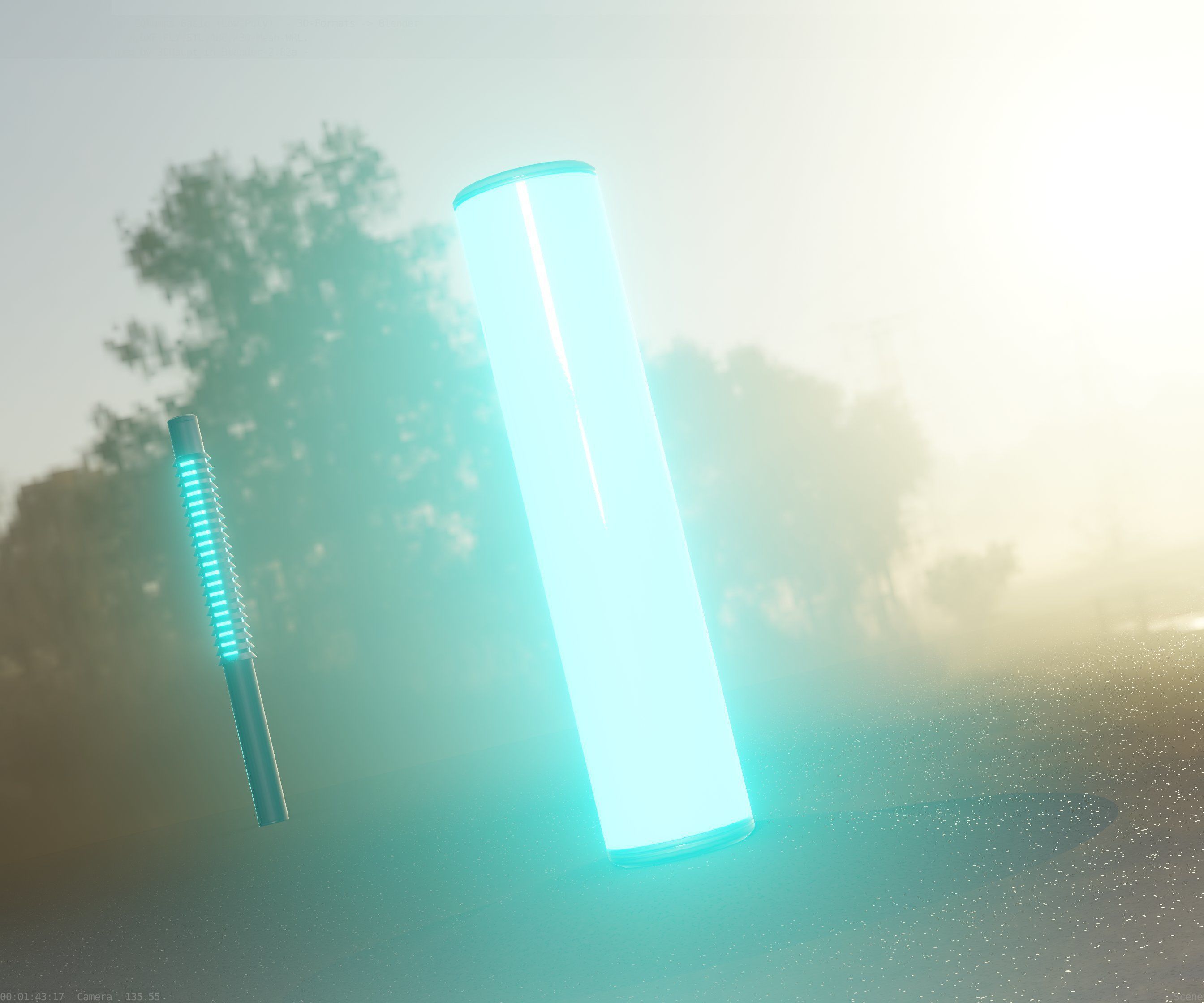 Low-Poly Basic Light Column 25- Street Light Set-9 Low-poly 3D model_89