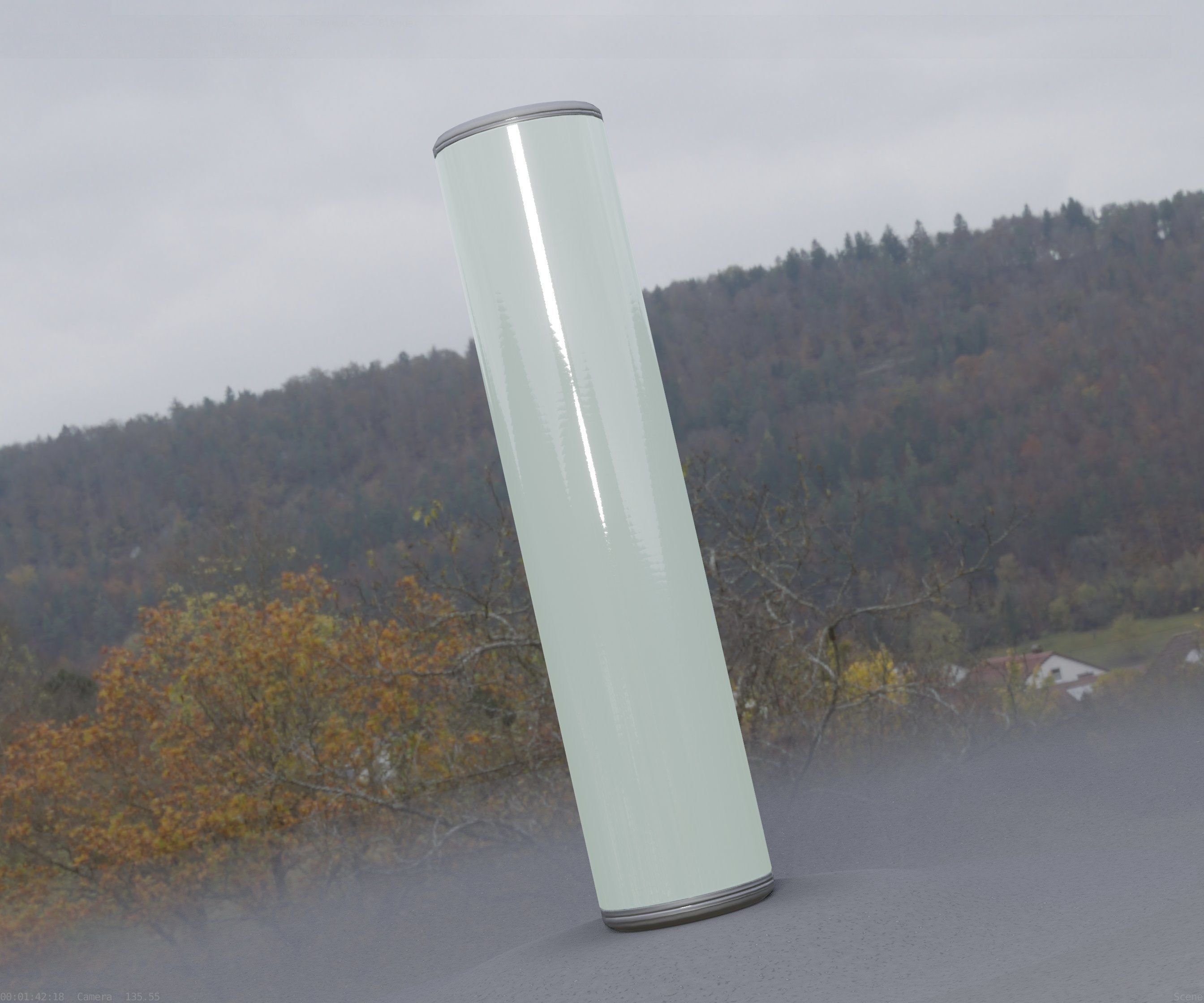 Low-Poly Basic Light Column 25- Street Light Set-9 Low-poly 3D model_71