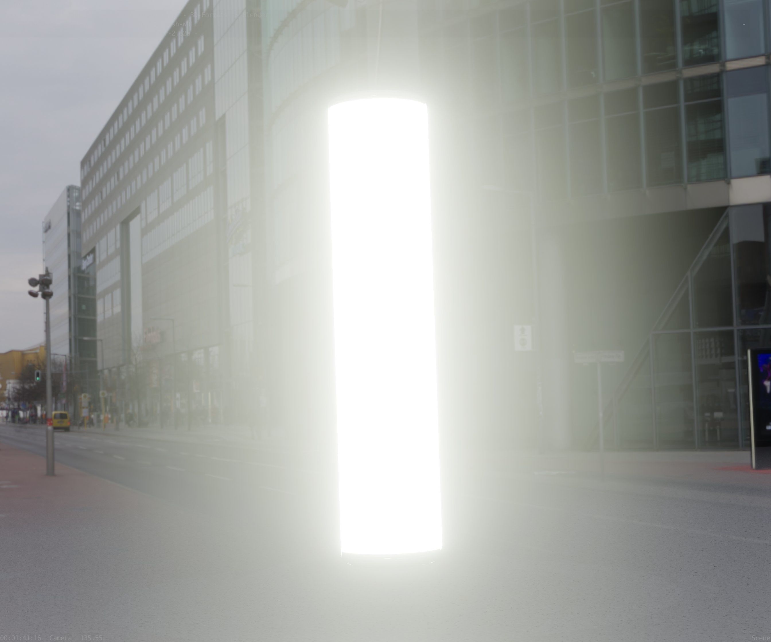Low-Poly Basic Light Column 25- Street Light Set-9 Low-poly 3D model_45