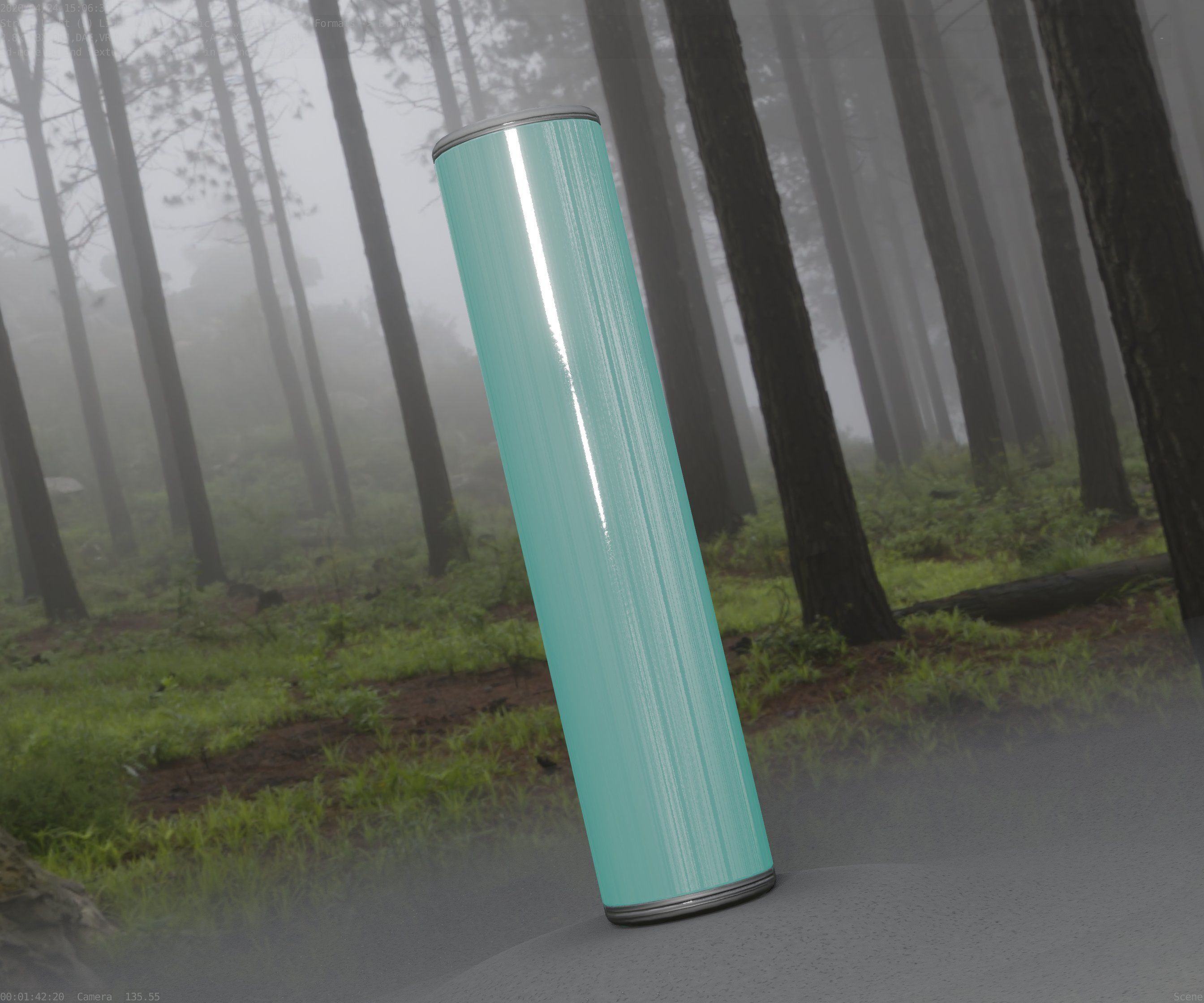 Low-Poly Basic Light Column 25- Street Light Set-9 Low-poly 3D model_73