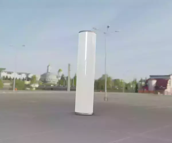 Low-Poly Basic Light Column 25- Street Light Set-9 Low-poly 3D model