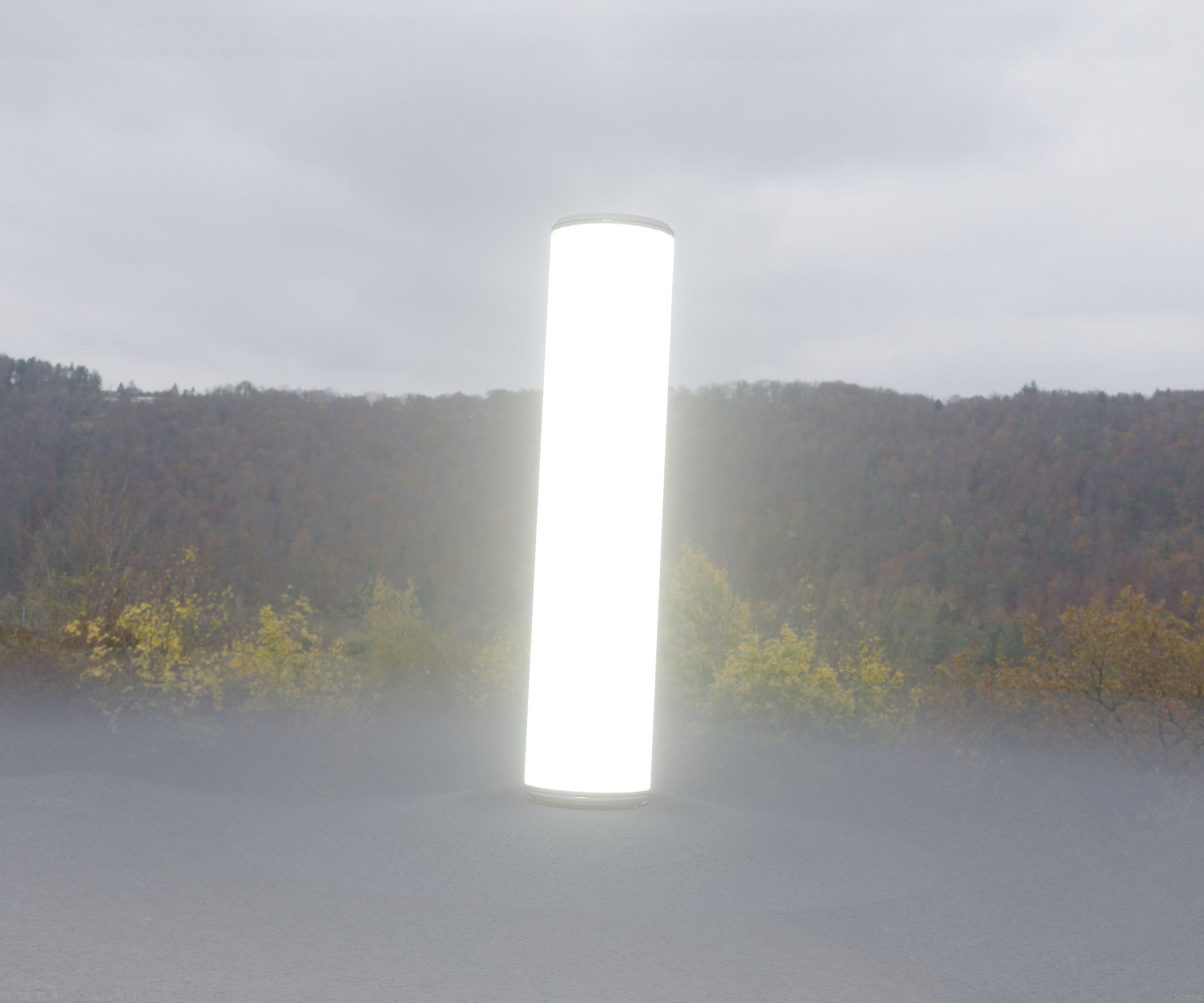 Low-Poly Basic Light Column 25- Street Light Set-9 Low-poly 3D model_11