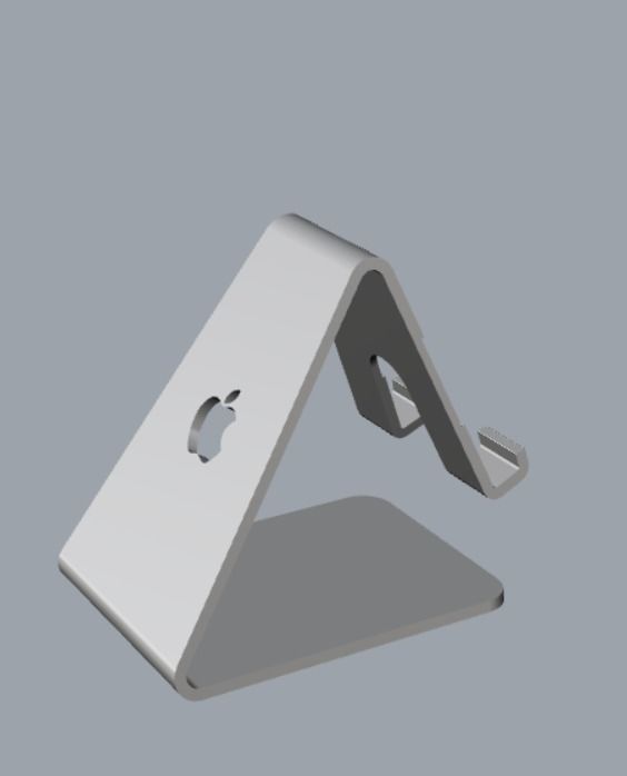 supporto poggia cellulare apple 3D print model_1