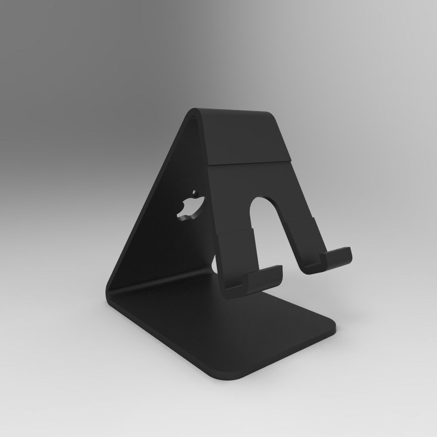 supporto poggia cellulare apple 3D print model_8