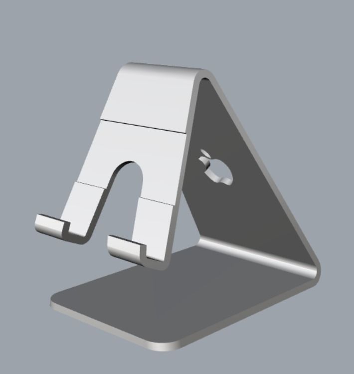 supporto poggia cellulare apple 3D print model_3