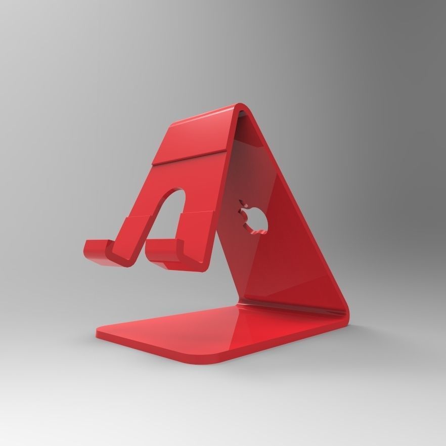 supporto poggia cellulare apple 3D print model_4