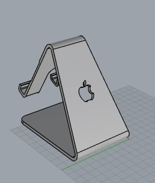 supporto poggia cellulare apple 3D print model_2