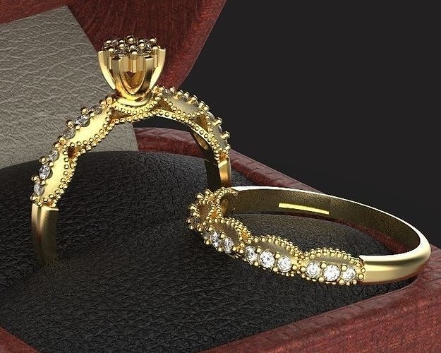 Ring and back ring Silver Gold  Print 3D print model