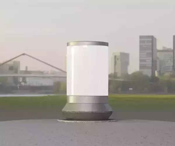 Low-Poly Basic Light Column 2 - Street Light Set-9 Low-poly 3D model