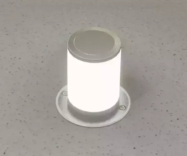 Low-Poly Basic Light Column 4 - Street Light Set-9