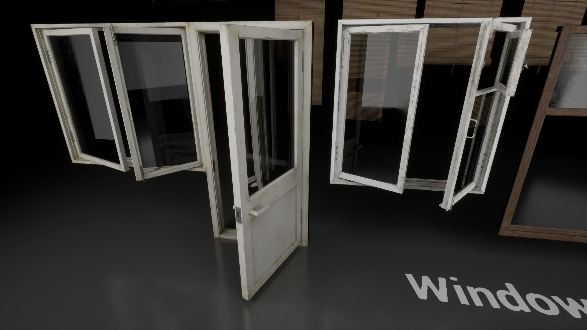 Post Soviet Windows UE4 Low-poly 3D model_1