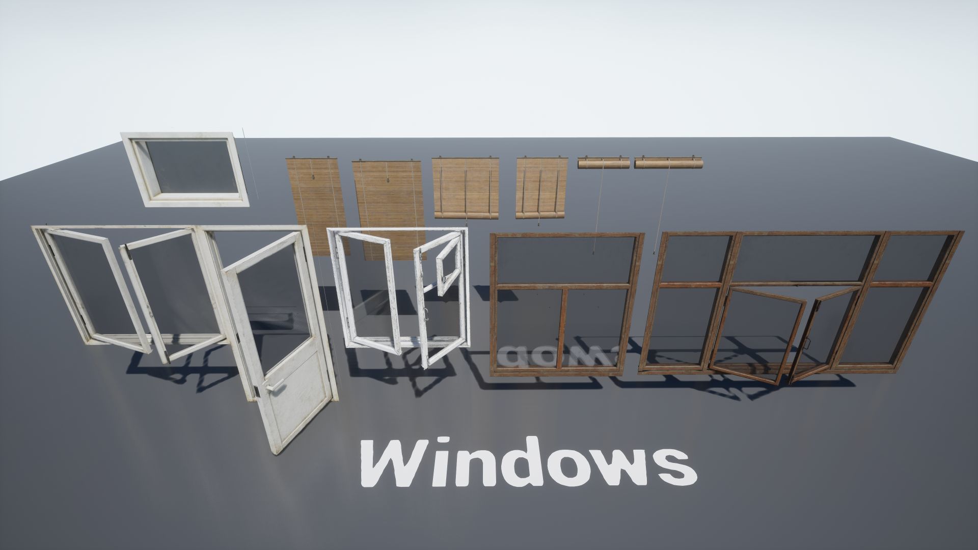 Post Soviet Windows UE4 Low-poly 3D model_3