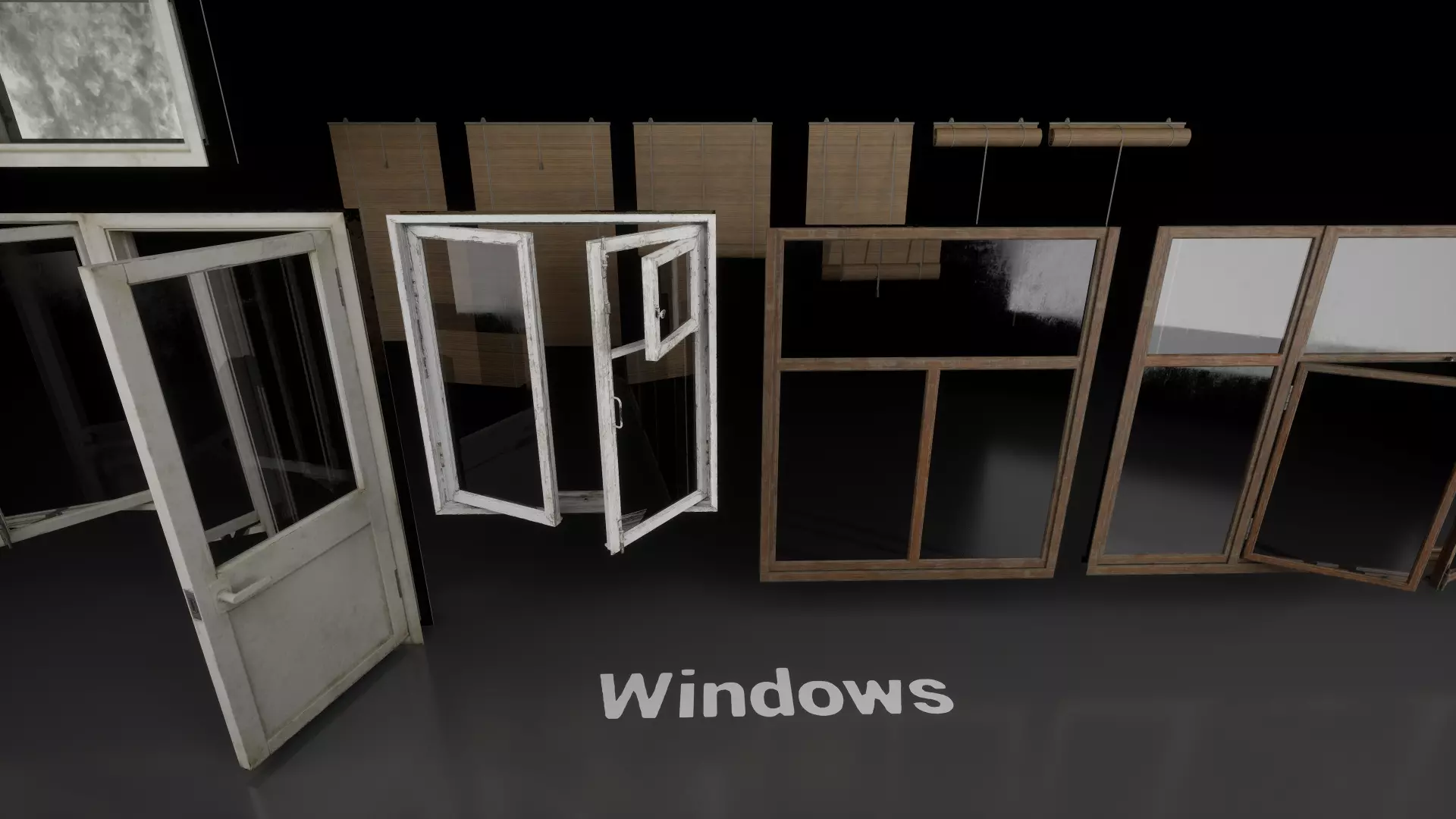Post Soviet Windows UE4 Low-poly 3D model_0