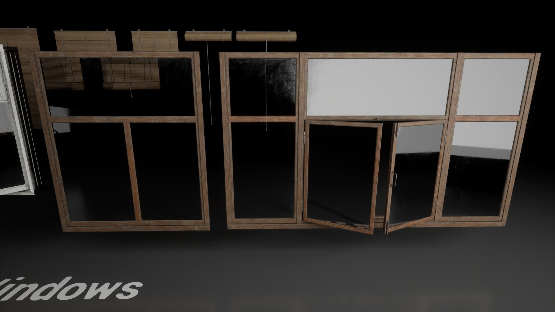 Post Soviet Windows UE4 Low-poly 3D model_2
